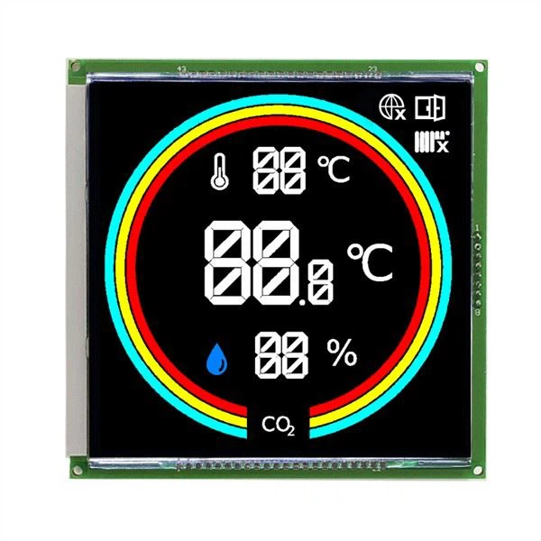 Mukautettu VA HT1621 Transmissiivinen 7-segmenttinen LCD-näyttömoduuli